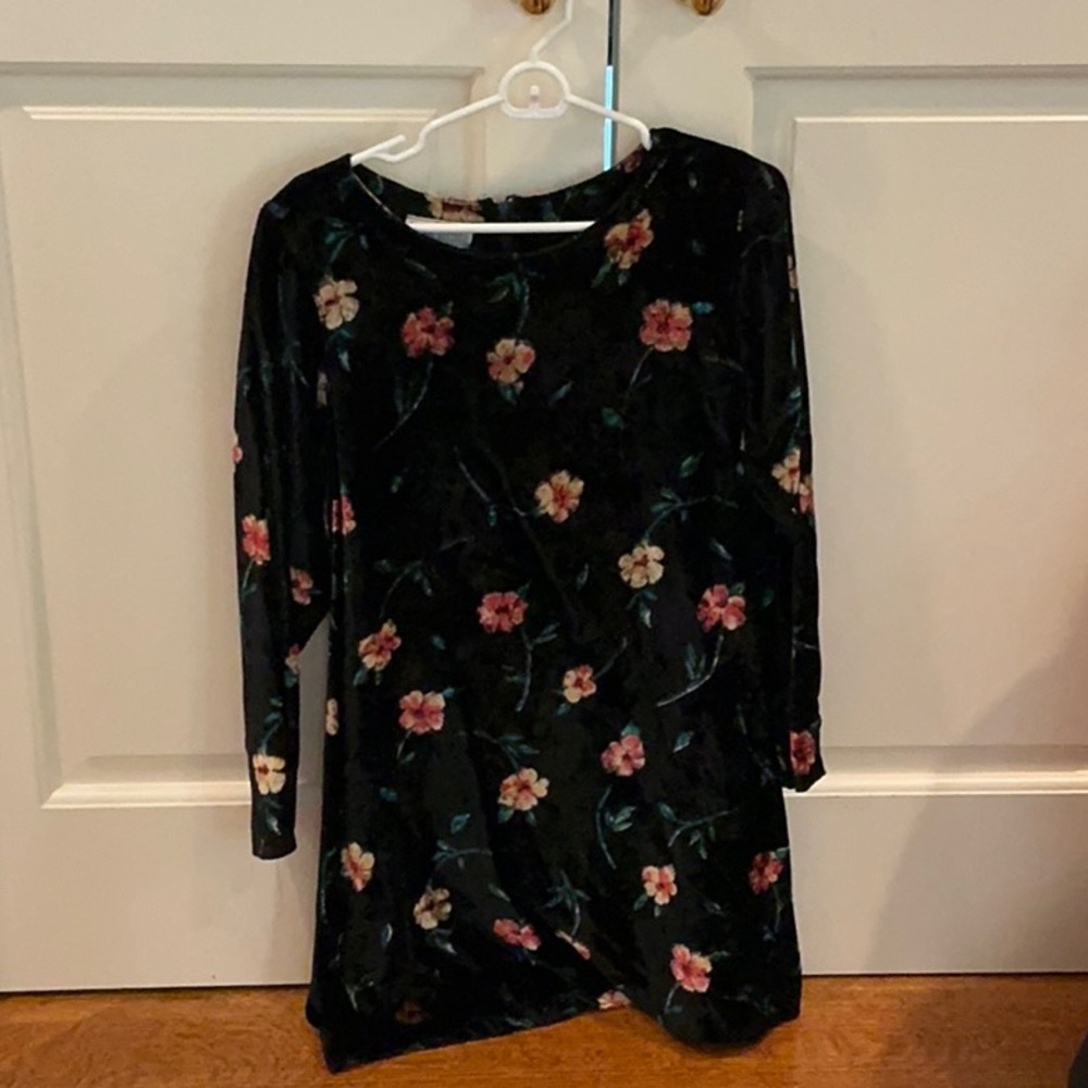 Floral Black Dress